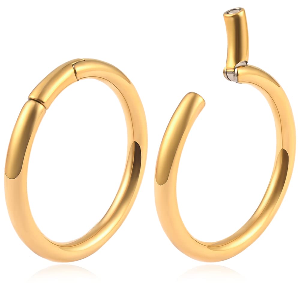 VankulaEar Tunnel Weights Hangers Flesh Plug Stretcher Earrings Multiple Rings Hoop Stainless Steel for Stretched Expanders Piercing 4mm 5mm 6mm 8mm