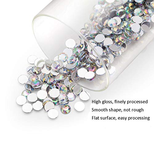 1000Pcs Crystal Ab Rhinestones, Clear Round Rhinestones For Diy Crafts, Phone, Nail Art, Jewelry Making, Clothes, Bag, Shoes, Wedding Decoration (10Mm) #TOP2