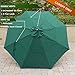 FORMOSA - 11ft Market Patio Umbrella Canopy - 8 Ribs Top Fabric Replacement in Green - 300D UV Protective and Water Resistant Fabric Cloth - Double Vented Replacement Canopy for Umbrella