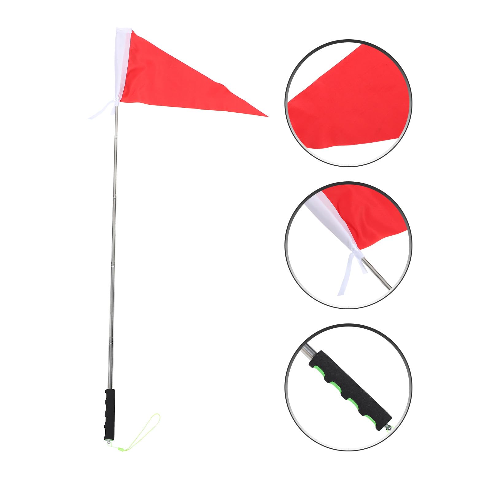 Inoomp Bandiera Guida Turistica Portatile Rosso Asta Telescopica Regolabile Bandierina a Mano Per Gite Scolastiche Escursioni Bambini E Eventi All'Aperto