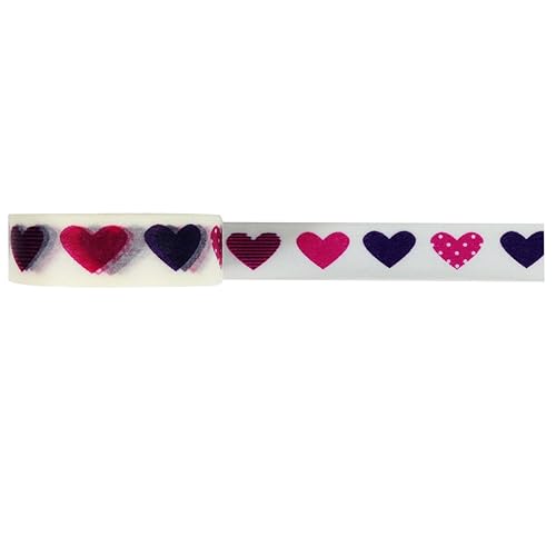Miniatura 8 de Wrapables Hearts & Sweets - Cinta adhesiva japonesa Washi - Corazones rojos y calientes