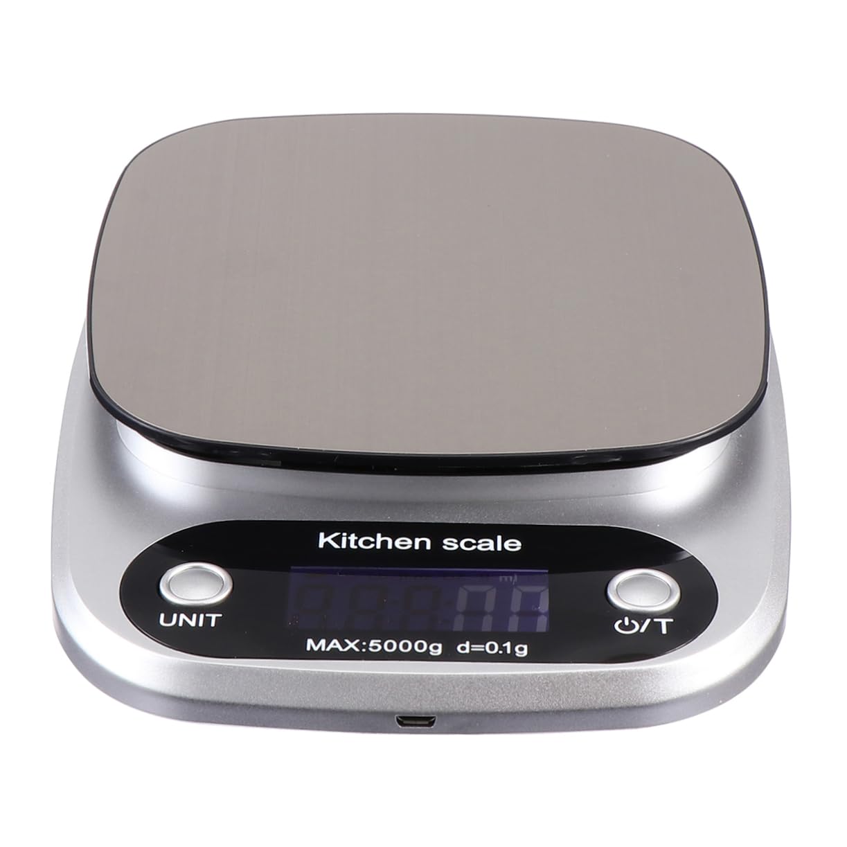 Zerodeko Báscula de Cocina Digital Portátil de Acero Inoxidable Capacidad de 5kg y Precisión de 0,1g Adecuado para Uso en Cocina y Joyería