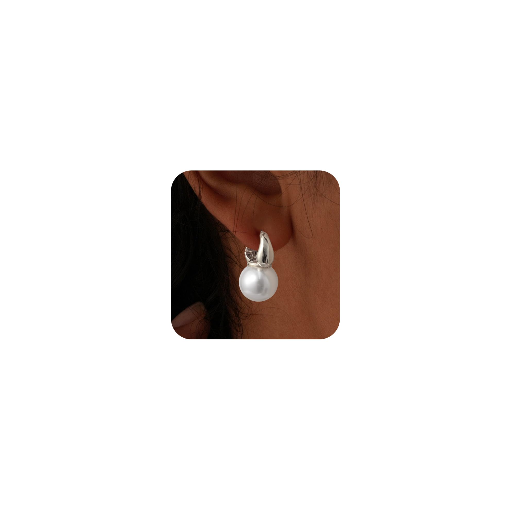 CHESKY Pearl Earrings for Women, Delicate 14K Gold/925 Sterling Silver AAA+ Grade Hand Selected Round Freshwater Cultured Pearl Earrings Wedding Jewelry for