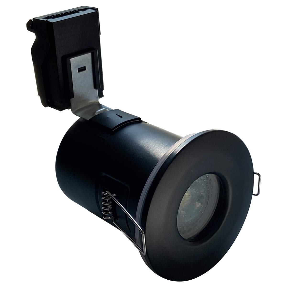 Ledbrite Black Led Fire Rated Downlight 6W Warm White Dimmable Gu10 Recessed Ceiling Downlight Ip65 Weatherproof Matte