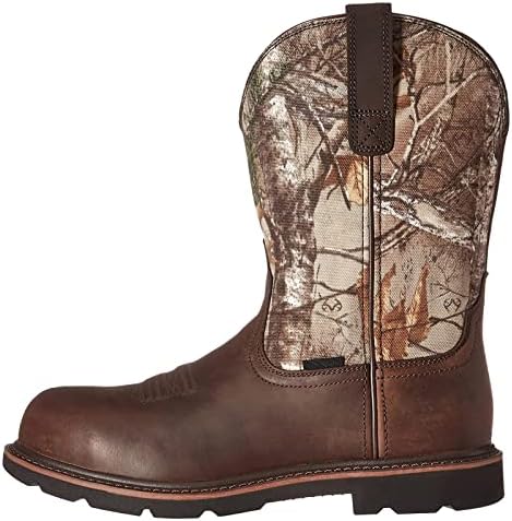 cakiesky Cowboy Boots For Men,Leather Retro Embroidered Middle Tube Thick Soled Lightweight Durable Country Western Boots For Men | Image 4