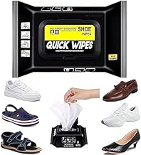 Natural Sneaker & Shoe Cleaner Wipes - 1 Packs of 80 - Portable Sneakers Cleaner Shoe Wipes Quickly Remove Dirt & Stains - These Disposable Shoe Cleaning Wipes Can Be Used On Footwear