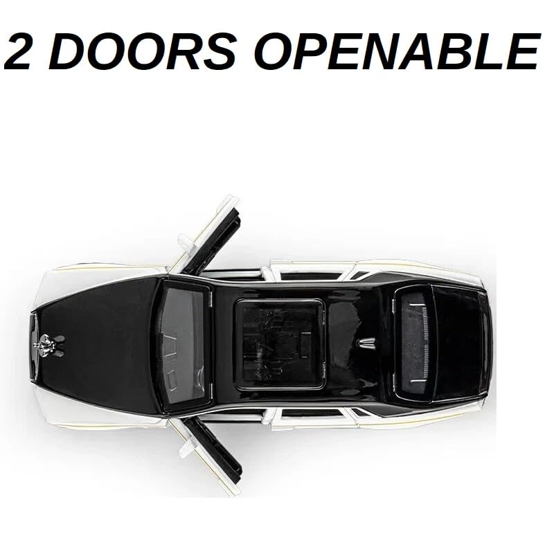 Image of PLUSPOINT Diecast Model Car Pull Back Action Vehicles Alloy Simulation Supercar with Openable Doors Lights and Sound Toy for Kids and Collectors Perfect for Play & Display Gift for 3+ Year Boys