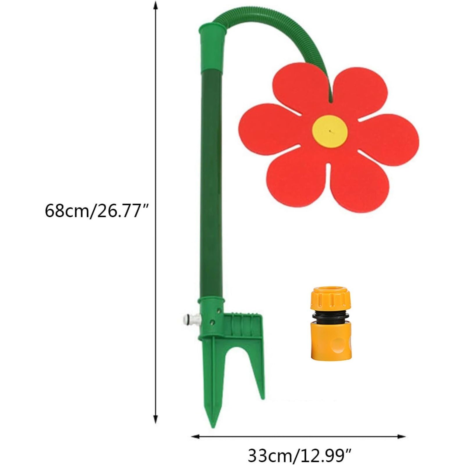 Irrigatore Crazy Daisy,360° Rotating Dancing Flower Fun Garden Sprinkler, adatto per irrigare patii, prato, giardino, idratazione e raffreddamento per cani