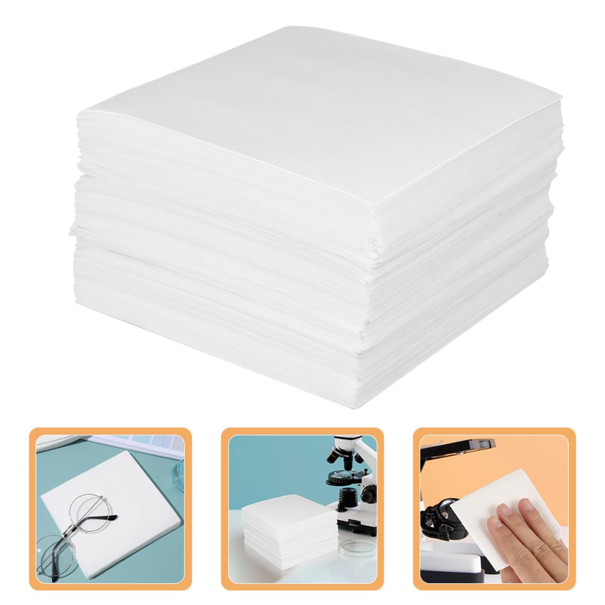 Cabilock Toallitas de Limpieza sin Pelusa Portátiles de Tela No Tejida 1200 Piezas Seguras para Cualquier Superficie para Pantallas Electrónicas y Gafas