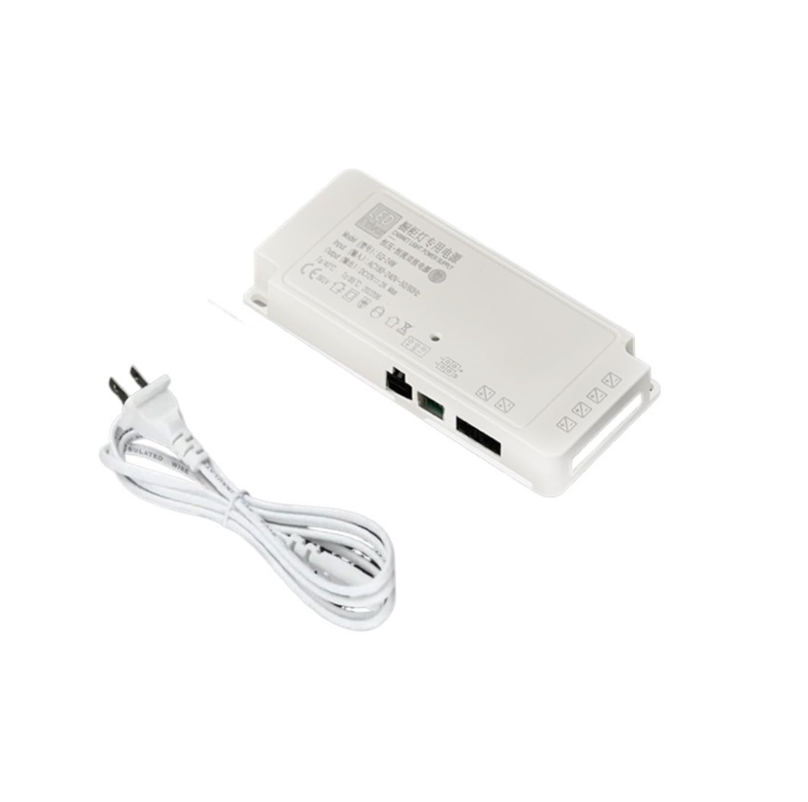 PWANUIGTE LED Cabinet Light Dedicated Power Interface Induction Ultra-Thin Switch Transformer 12V Wardrobe Wine(36W-12V/24V)