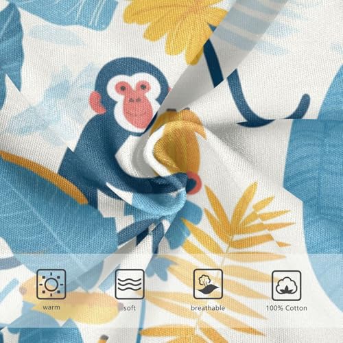 KLL Monkeys Bananas and Palm Leaves Toddler Boys Soft Boxer Briefs Breathable Children Panties3