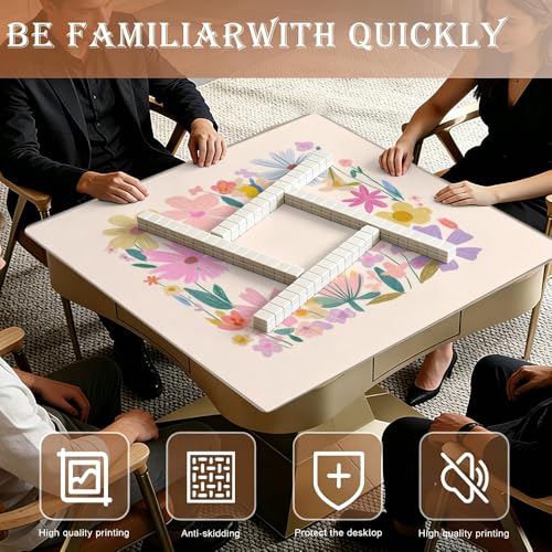 Tapete Mahjong 33"x33" con bolsa y dados miniatura 2