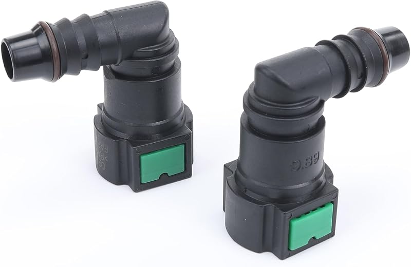 Conector rápido de combustível AC PERFORMANCE fêmea 9,89 mm para espigão macho de 12,7 mm, 90° – Pacote com 2