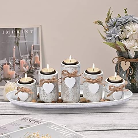 Yorkmills Vintage Candle Holder Set with Tray Cover