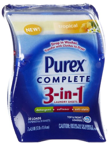 Purex Complete 3-in-1 Tropical Escape, 20-Count Boxes