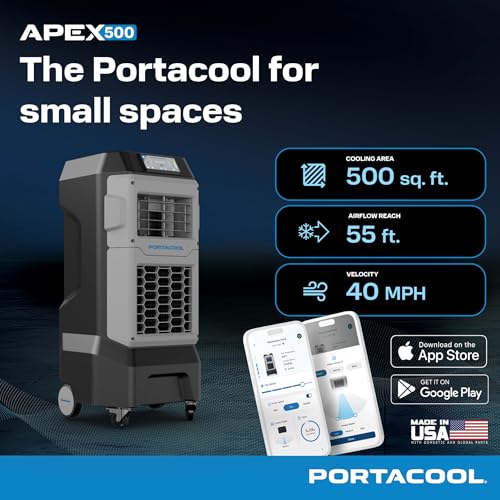 Image of Portacool APEX 500 Wi-Fi Enabled Portable Evaporative Cooler - 500 sqft