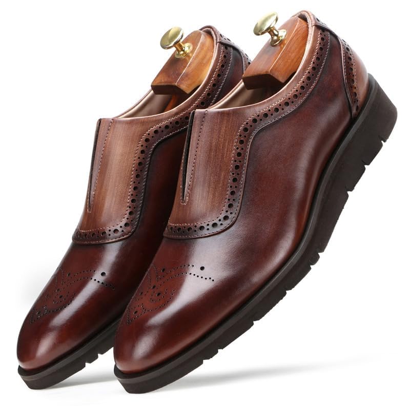 Mens Dress Shoes - Lightweight Handcrafted Full Grain Leather Loafers, Business Casual Shoes, Dress Shoes for Men, AirFlexLite2