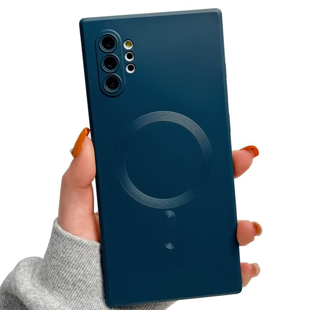 Matte for Samsung Galaxy Note 10 Plus Case, Compatible with Mag-Safe, Slim Thin Magnetic Cover with Built-in Camera Lens Protector Shockproof Phone Shell (Note 10 Plus, Green)