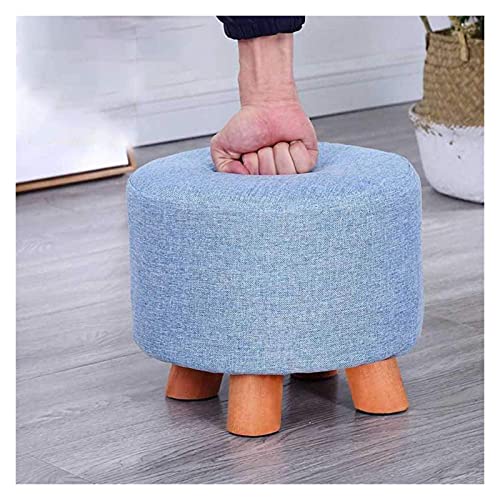 Pouf rond vert de salon idéal comme tabouret à langer d'entrée - 5