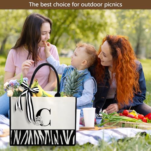 Bolso tote de lona personalizable con iniciales FOURTH WING, regalo ideal para mujeres, madres, profesoras, amigas, cumpleaños, playa y bodas miniatura 5