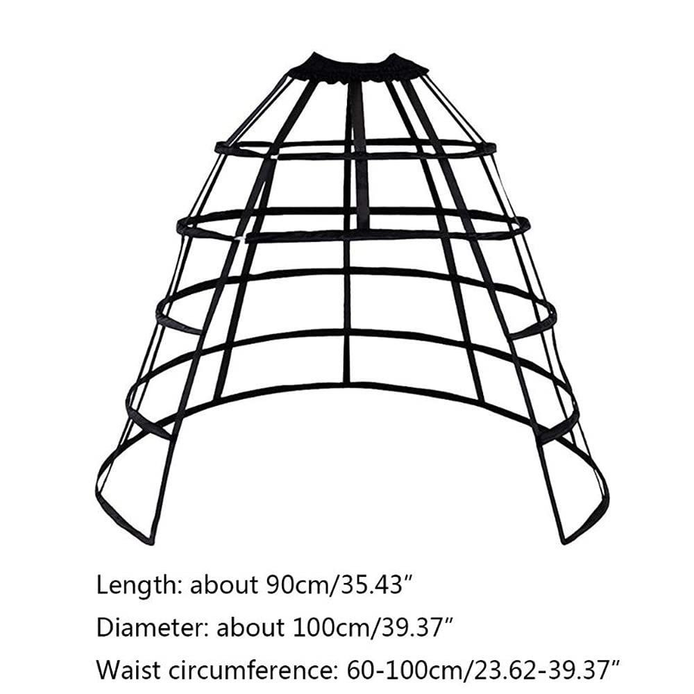 5 Hoop Lolita Sottoveste Victorian Crinoline Slip da sposa Cosplay Hoop Gonna Sottogonna da Sposa in Crinolina
