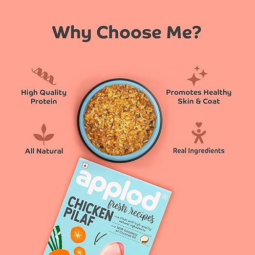 Image of Chicken Pilaf Fresh Dog Food for Adult Dogs | High-Protein Chicken Meal for Muscle Strength & Easy Digestion | Complete & Balanced Fresh Nutrition | 100g x 4