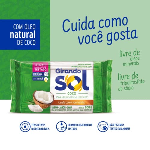 Girando Sol Sabão Em Barra Coco 1Kg