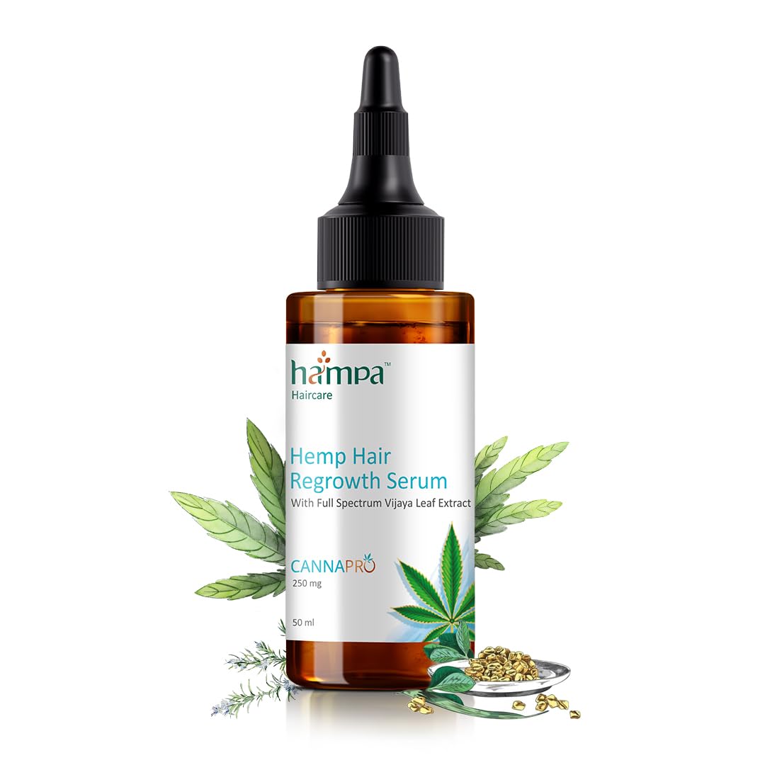 Hampa Hemp Hair Growth Serum for Men and Women, Visible Reduction in Hairfall, Hair Breakage and New Hair Growth in 30 Days, All Natural No Synthetic Active, Natural DHT Blocker and Biotin, Rosemary and Other Ayurvedic Herbs, All Hair Type, (50 ML)-image-23