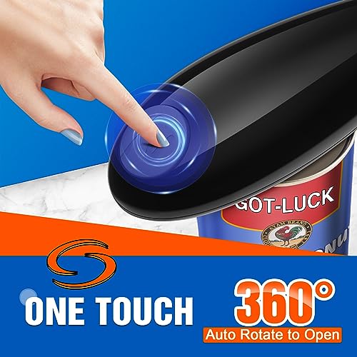 One Touch Electric Can Opener, Handheld Automatic Can Openers Fit Different Can Sizes and Shape with No Sharp Edges for Kitchen, Kitchen Gadgets for Senior, Arthritis and Chef