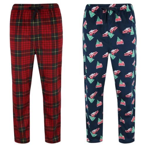 Weatherproof Vintage Men's Fleece Holiday Pajama Pants (2 Pack)