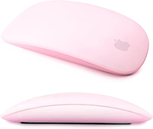 Funda de silicona para Apple Magic Mouse 1 y 2, a prueba de caídas, a prueba de polvo, cubierta ultrafina (rosa)