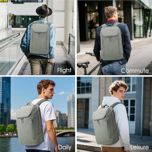 Image of Red Lemon BANGE Captain Business Smart Backpack Waterproof fit 15.6 Inch Laptop Backpack, Travel Durable Backpack for Men and Women (Grey - Version 2.0)