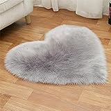 Sécurité antidérapante: Peau de Mouton synthétique tapis d'intérieur souples ne perdent pas facilement leurs poils, sont très doux et douillets, fond antidérapant sûr, parfait pour le jeu des enfants.