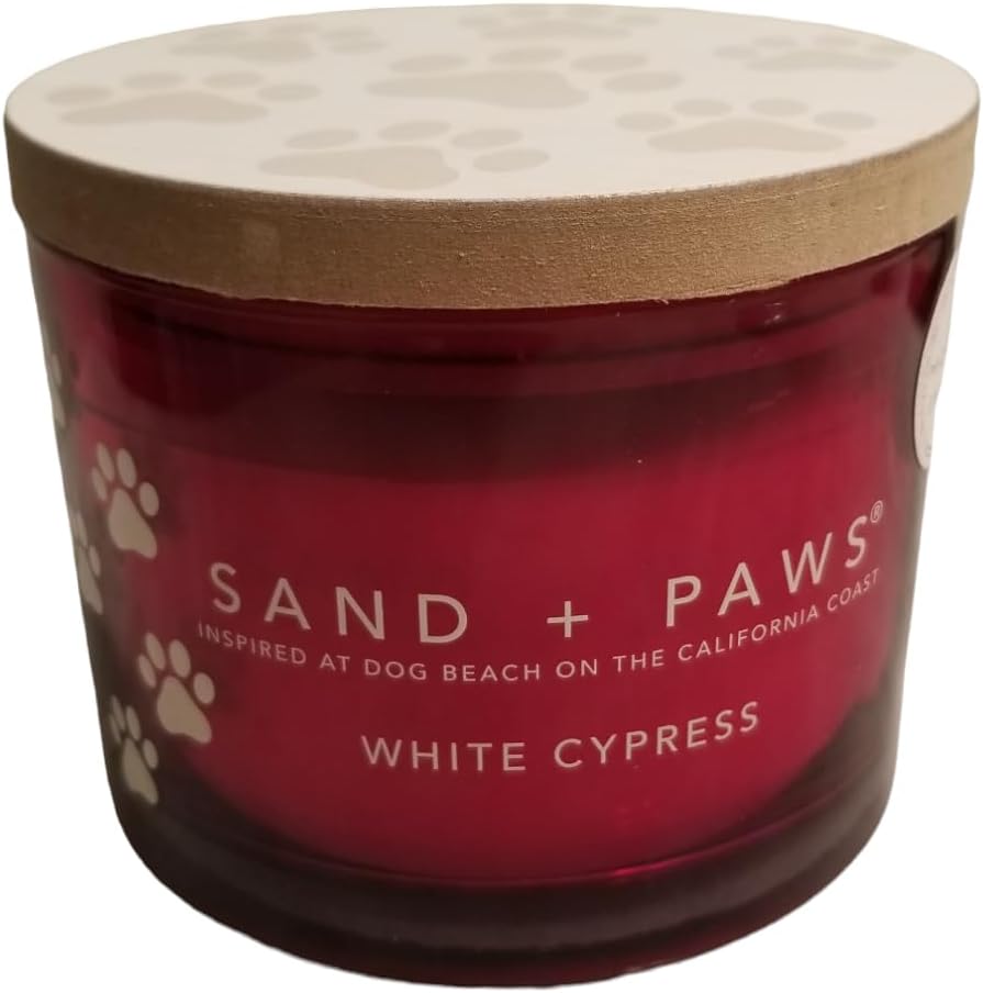 Sand + Paws Scented Candle White Cypress Luxurious Air