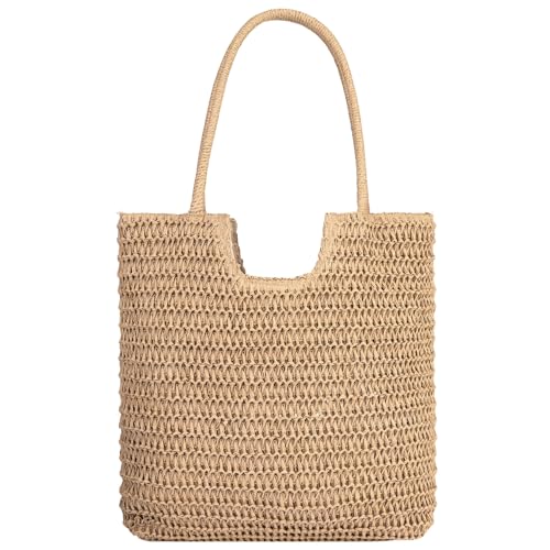 Bolso de playa tejido pequeño para mujer miniatura 1
