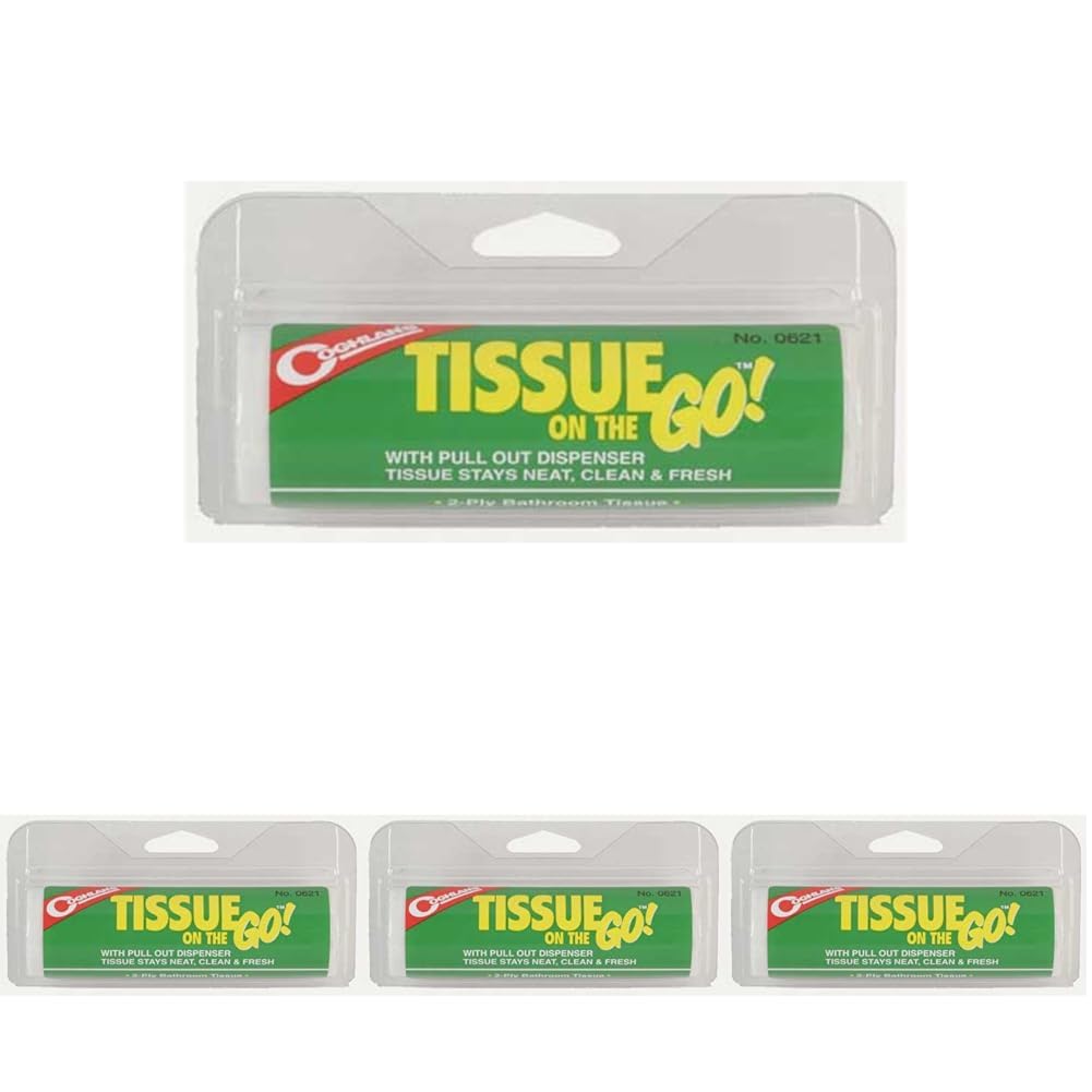 COGHLANS Tissue On The Go - Single Pack Dispenser (Pack of 4)