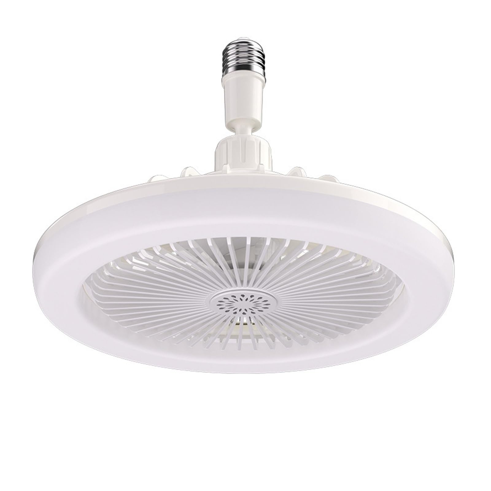 ERETYRET E27 Ceiling Fan with Lamp Light Remote Control Aromatherapy Bedroom Living Silent Cooling Quiet Cooling(White Remote Control)