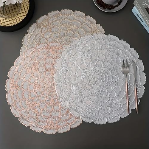 Image of Dakshya Industries Decorative PVC Heat Resistant Dining Placemat Single Piece (Copper)