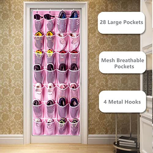 Keepjoy 28 Pockets Hanging Shoe Organizer, Over The Door Shoe Organizer thumb #2