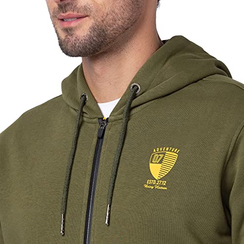 Image of Being Human Men's Solid Cotton Blend Long Sleeve Soft Hoody