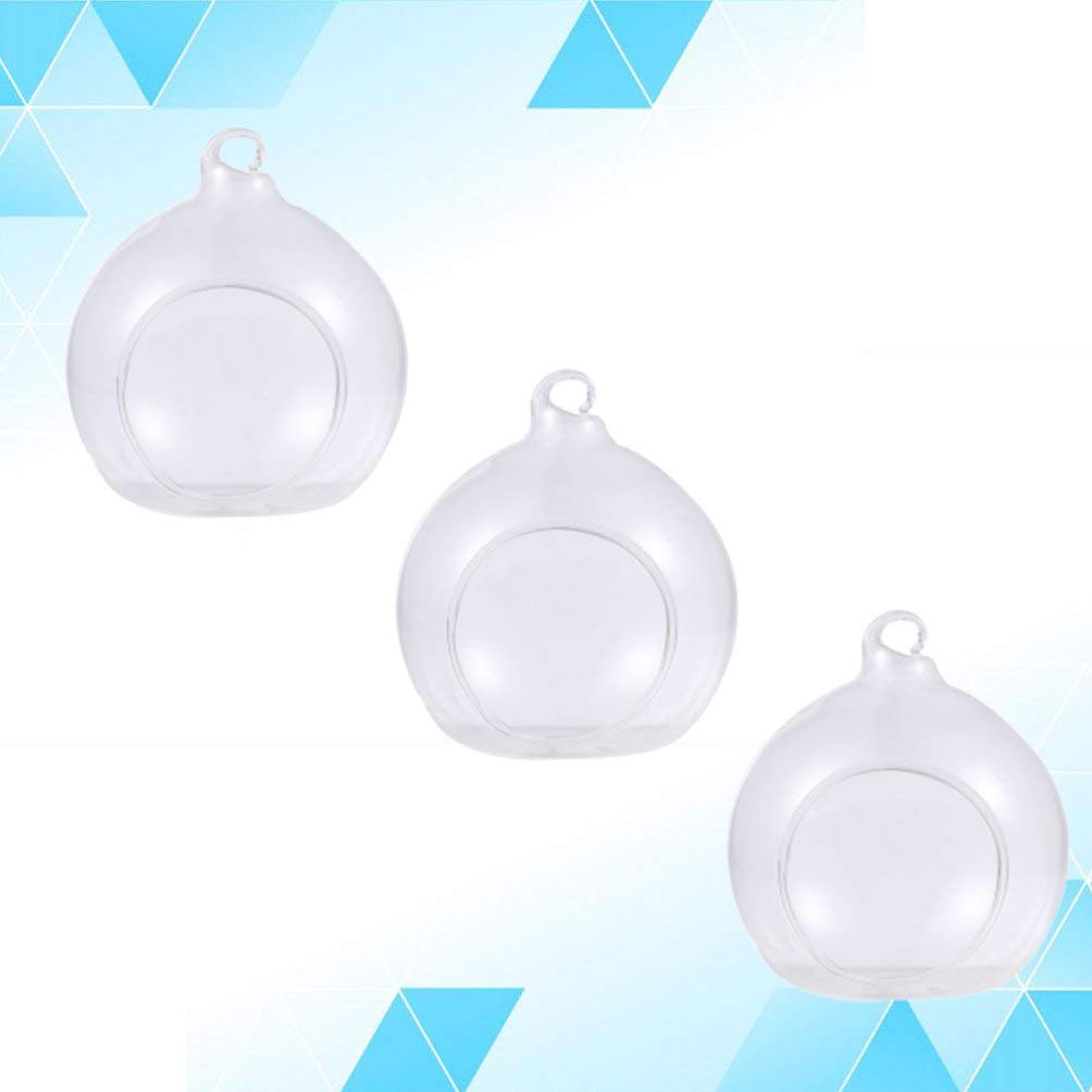 Veemoon Bola de Adornos Rellenables Transparentes de 3 Piezas Adorno de Esfera Rellenable de Plástico para El Árbol de Navidad Adornos de Árbol de Vacaciones Rellenables para La