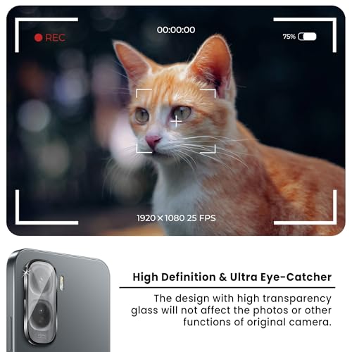 Image of FIRST MART Black Camera Ring Guard Protector for Vivo T5 Pro | Tempered Glass with Metal Alloy Rings, HD Clear, Scratch Resistant, Case-Friendly | Pack of 1