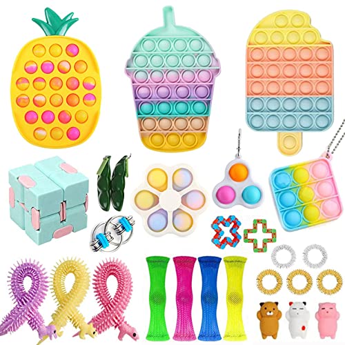 Fidget Packs Fidget Toy Set Anti-Anxiety Tools, Big Size Push Pop Bubble with Ball Tube Spinner Keyboard Fidgets Toys Sets Stress Relief Toys for Kids Fidget Packs (XOA5) Fidget Packs Fidget Toy Set Anti-Anxiety Tools, Big Size Push Pop Bubble with Ball Tube Spinner Keyboard Fidgets Toys Sets Stress Relief Toys for Kids Fidget Packs (XOA5)