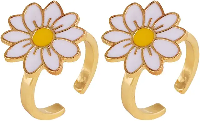 Bague Anti Stress Enfant - Anneau Rotatif 2 Pièces en Alliage de Zinc