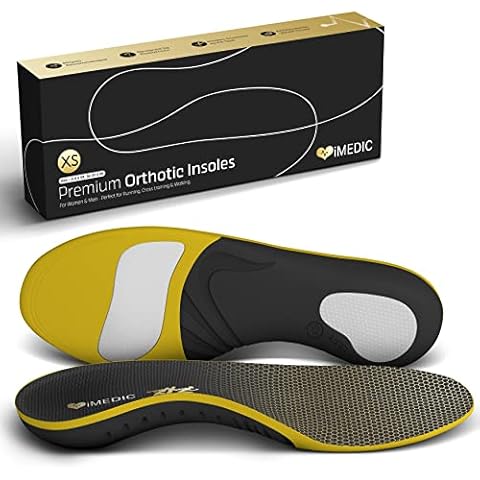 iMedic Premium Orthotic Insoles for Women and Men - Plantar Fasciitis Support - Arch Support Insoles for Men and Women - Plantar Fasciitis Insoles for Support to Help Flat Feet (Size XS: UK 3-4.5) Cover