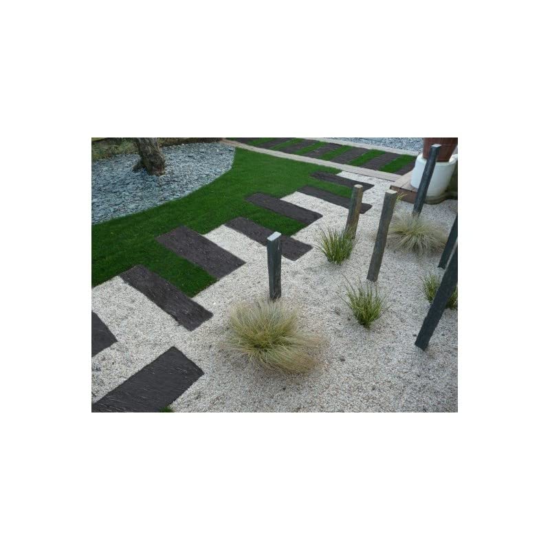 Pas japonais en schiste ardoisier noir 100x30 cm dalles de luxe pour terrasse