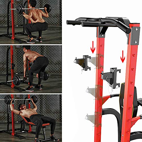 ZENOVA Power Tower Pull up Dip Station Strength Training Equipment for Home Workout Multi-Function Gym Tower Pull Up Push Up Squat Stand