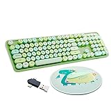 kit clavier souris sans fil dell Confortable à taper : inspiré des machines à écrire vintage, ce clavier ergonomique avec touches flottantes rondes offre une expérience de frappe flexible et fluide et un clic léger et silencieux