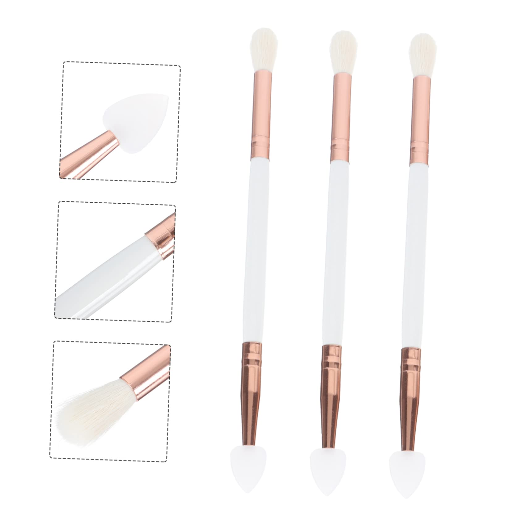 Baluue Convenient Eyeshadow Brush Set Double Headed Makeup Brush for Blending Applicator Bulk Pack