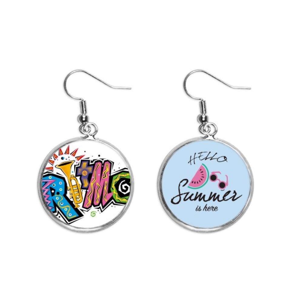 Pendientes de sandia de estilo mexicano con cuentas de colores para el verano 5